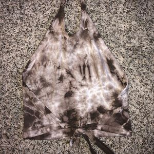 Urban Outfitters brown/ white tie dye top